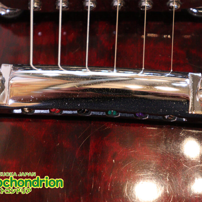 ボディートップがキルトメイプルっぽい木目のレスポールスタンダードです！