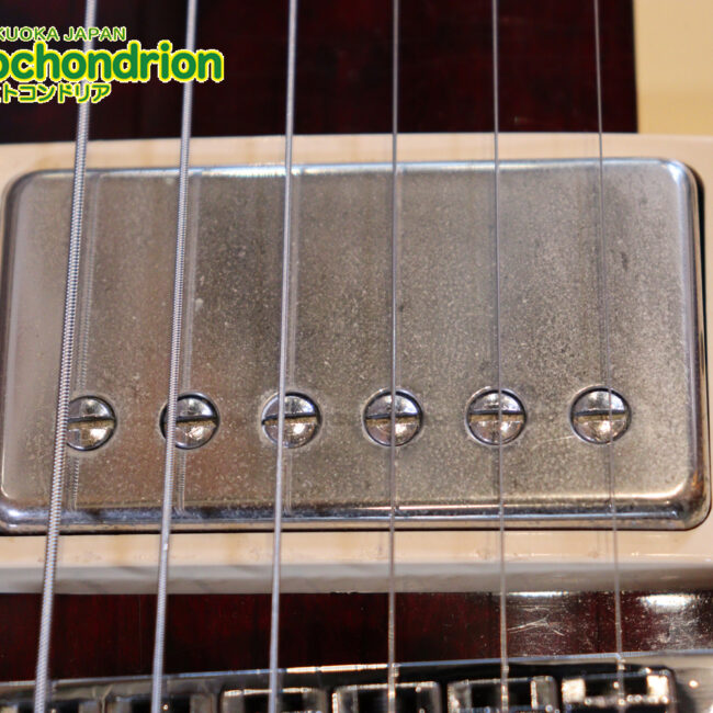 ボディートップがキルトメイプルっぽい木目のレスポールスタンダードです！