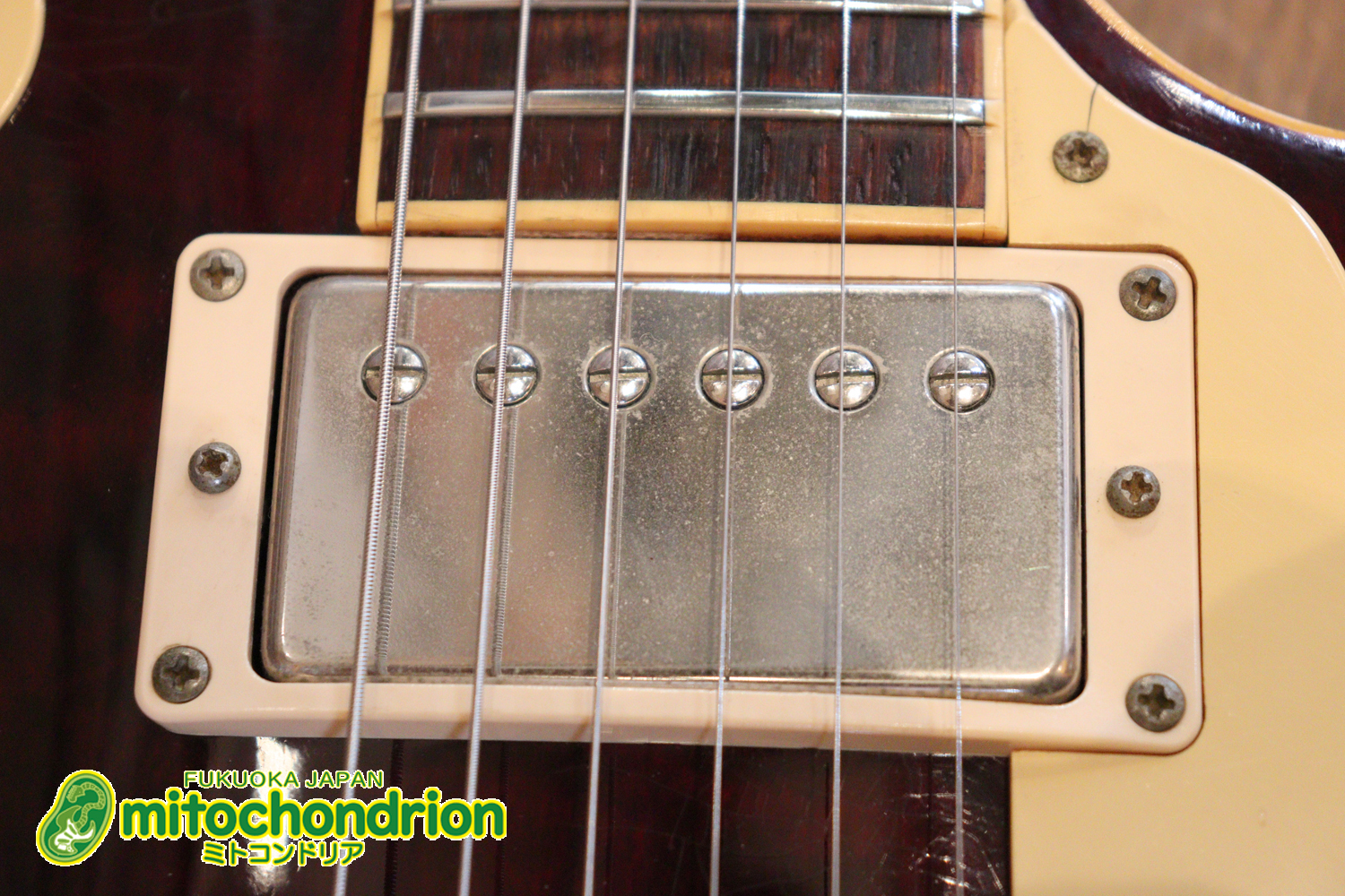 ボディートップがキルトメイプルっぽい木目のレスポールスタンダードです！