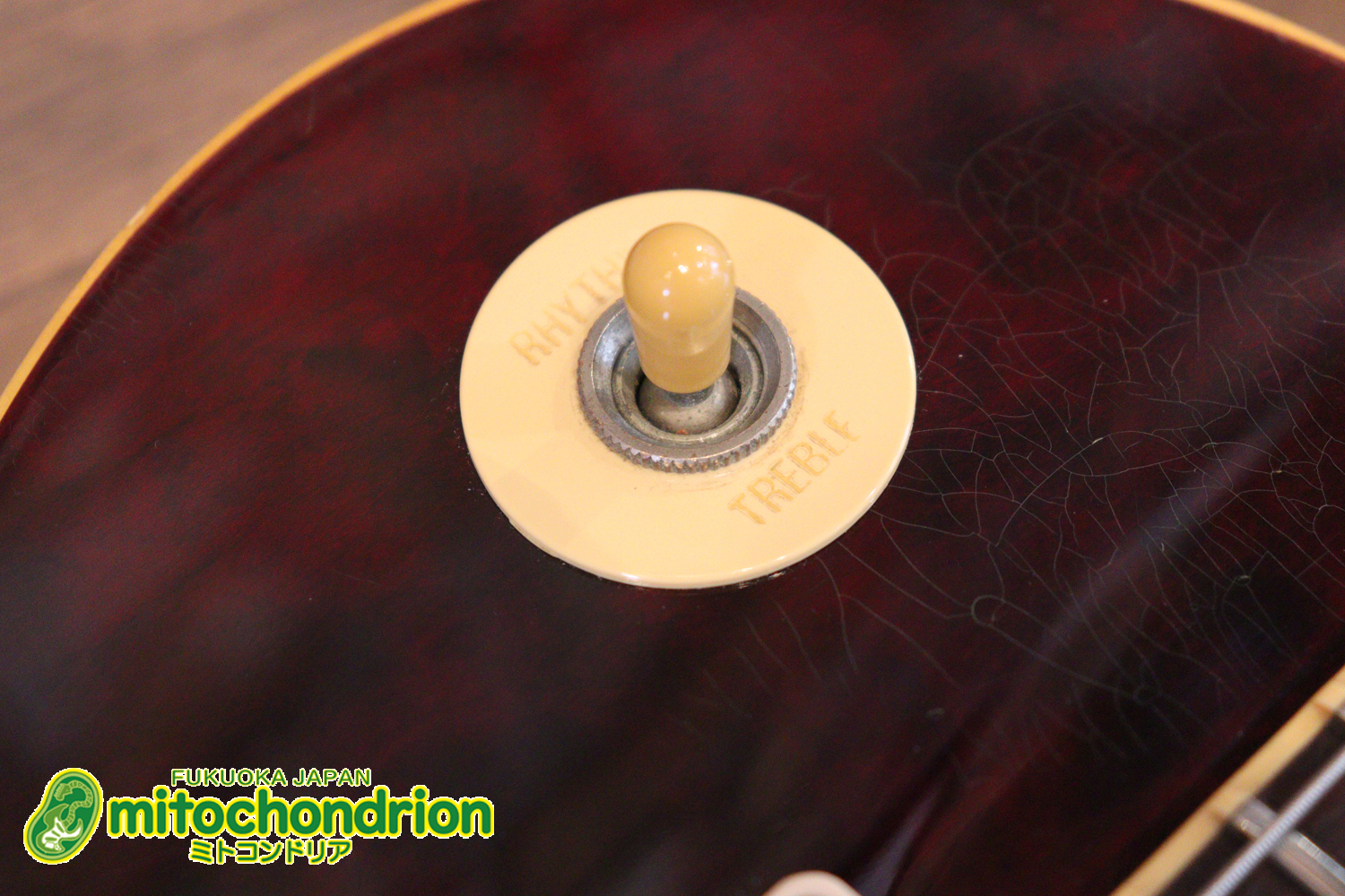 ボディートップがキルトメイプルっぽい木目のレスポールスタンダードです！