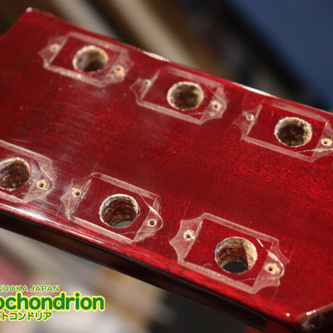 ボディートップがキルトメイプルっぽい木目のレスポールスタンダードです！