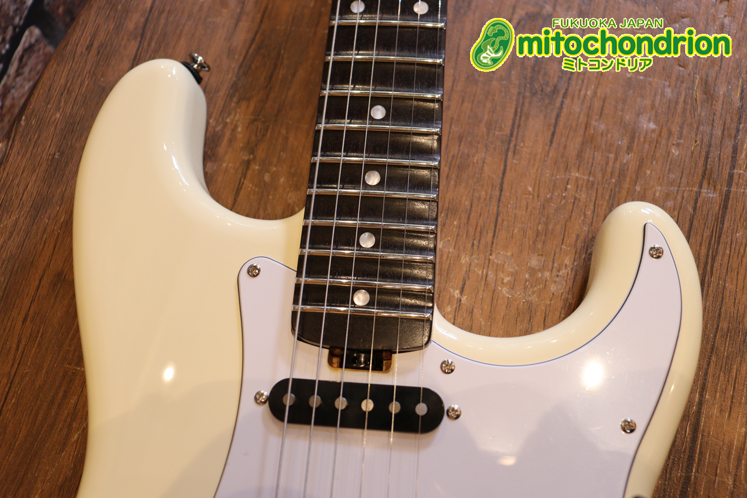 ローズ指板のスキャロップ仕様！ブラックパーツにモディファイ済です。２