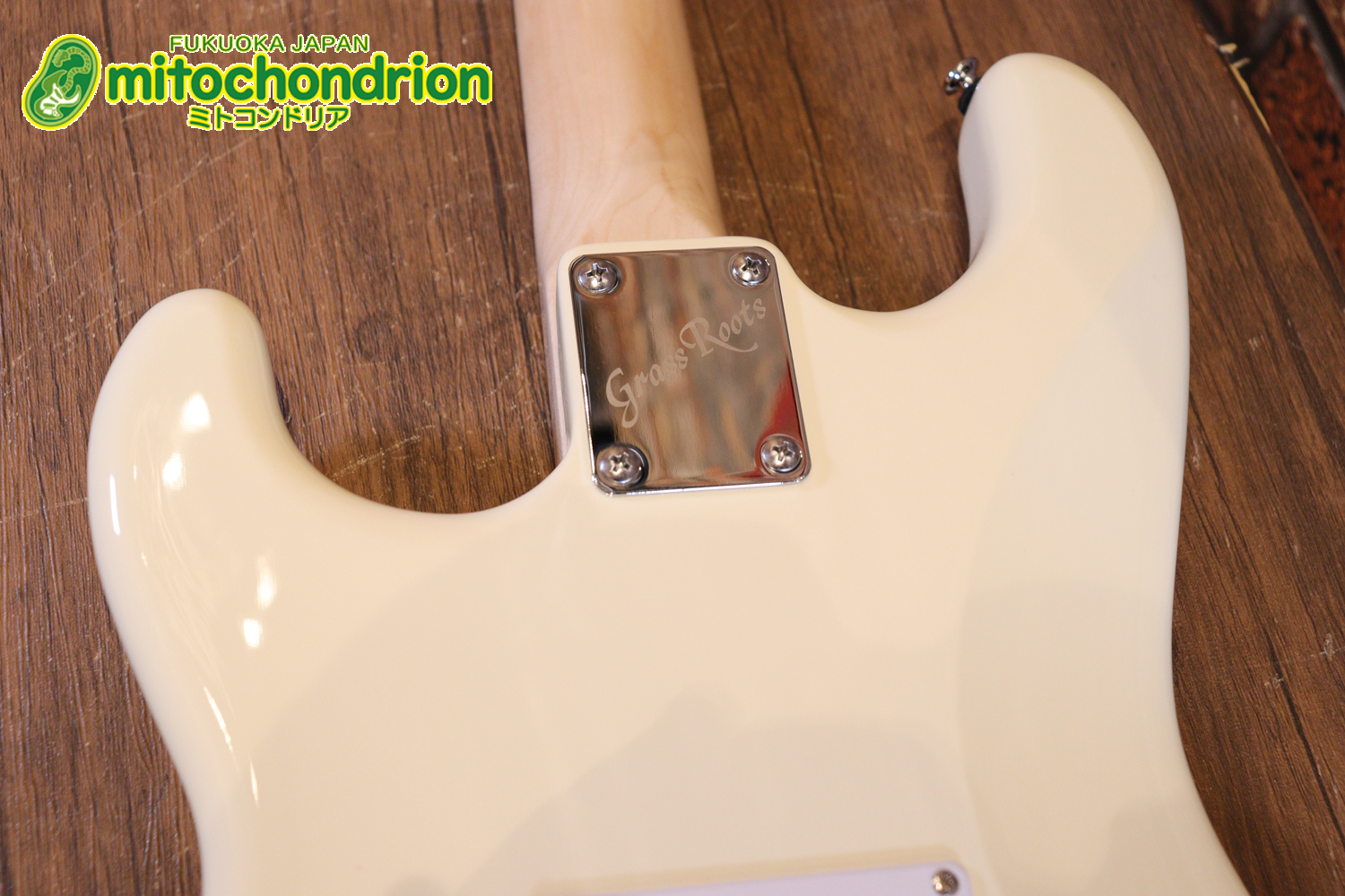 ローズ指板のスキャロップ仕様！ブラックパーツにモディファイ済です。２