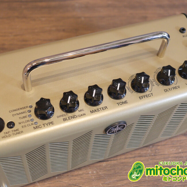 自宅用のミニアンプです。エフェクターも内蔵していて、ヘッドフォンも使えます！