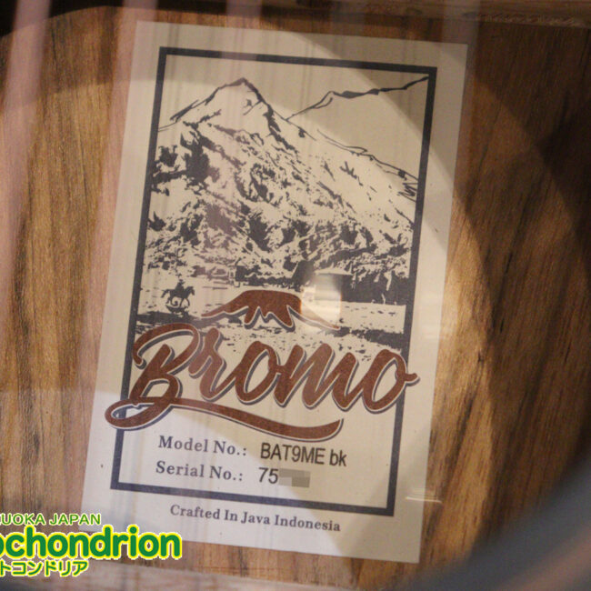 マホガニー・トップ、ウォルナット・サイドバックのエレアコで、チューナーも搭載しています！