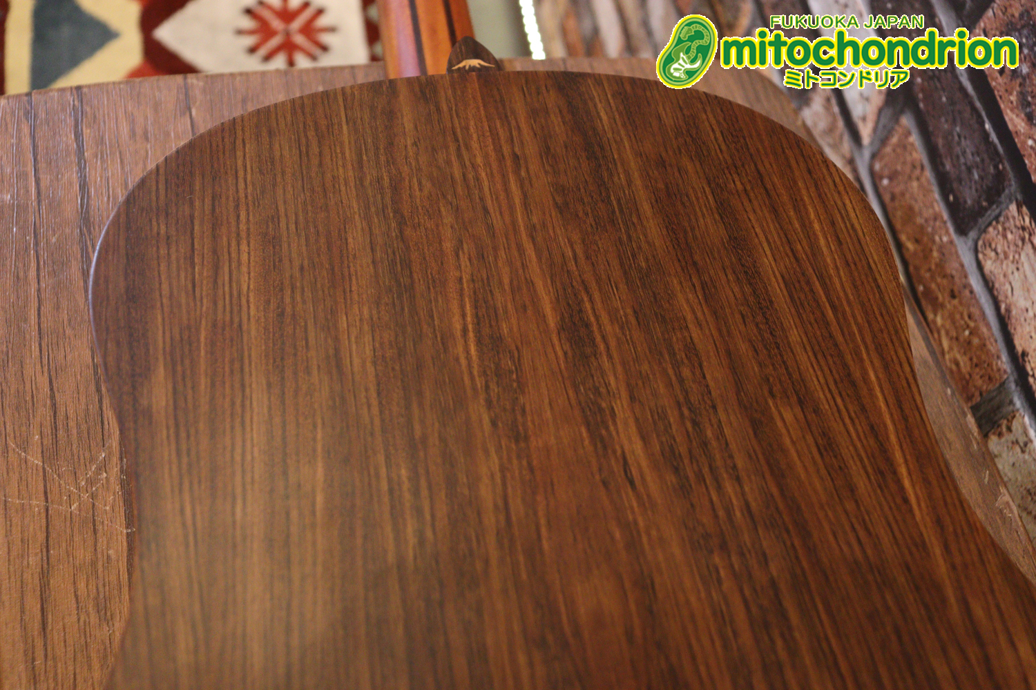 マホガニー・トップ、ウォルナット・サイドバックのエレアコで、チューナーも搭載しています！