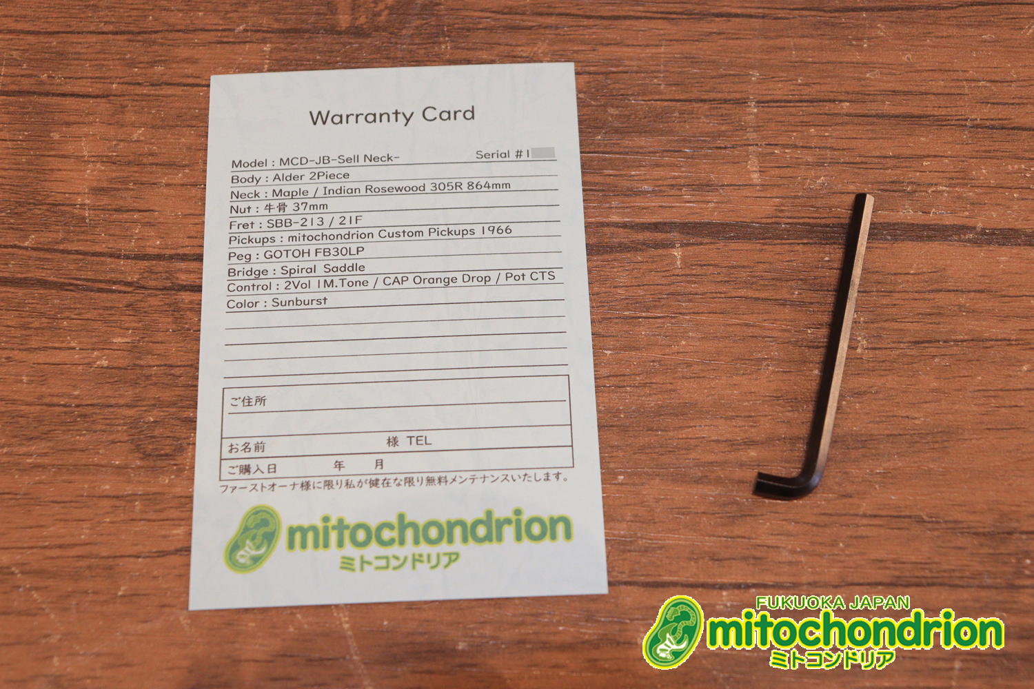 バインディング・ドットで21フレット仕様！