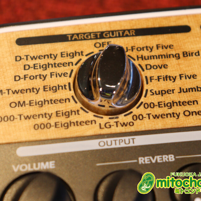 アコースティック用のプリアンプ、エフェクター、アコースティックモデリングを搭載！チューナー付！