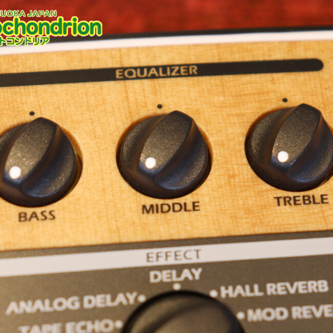 アコースティック用のプリアンプ、エフェクター、アコースティックモデリングを搭載！チューナー付！